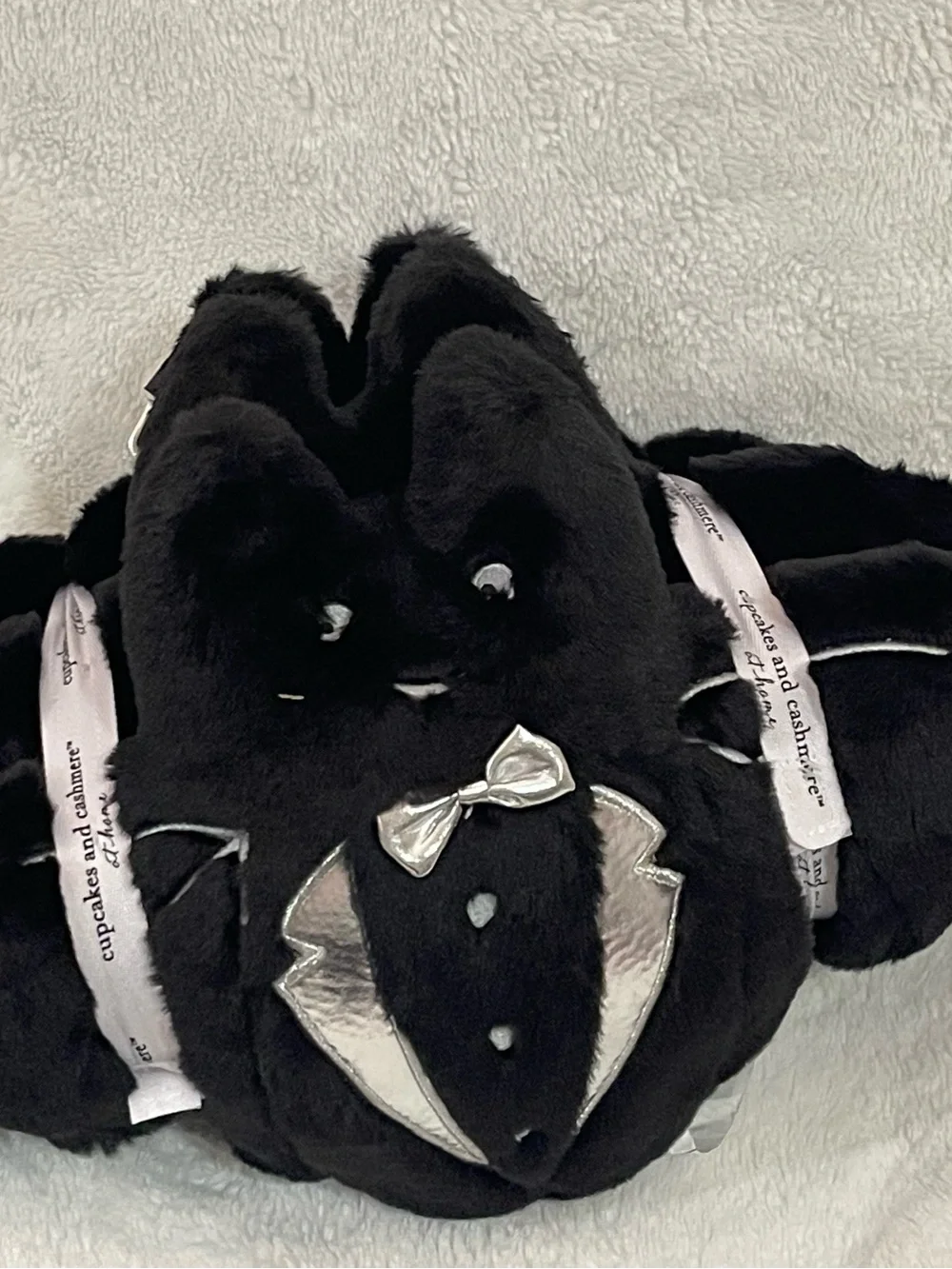 Halloween Cupcakes and Cashmere Bat Family Shaped Pillows Set of 3